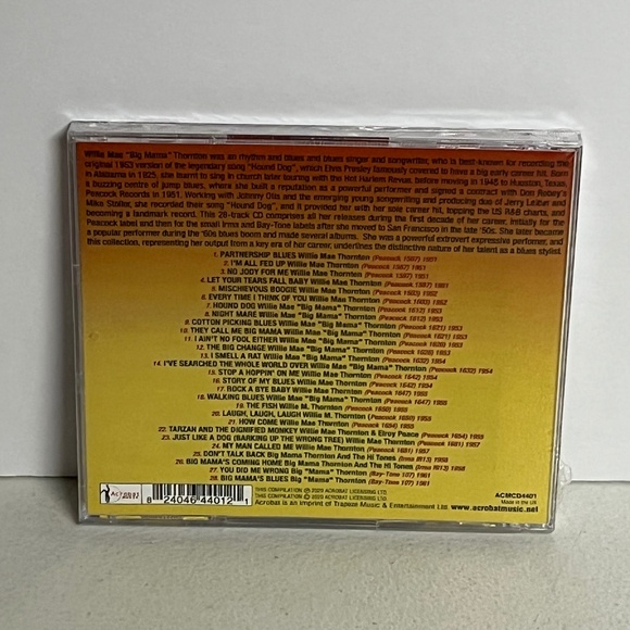 Big Mama Thornton The Singles Collection 1951 - 61 CD UK Import Rare Sealed - Picture 2 of 6